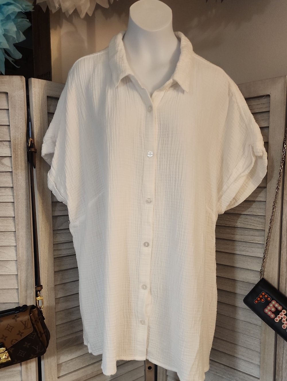 Belke Beach By Kim Gravel Button Up Blouse